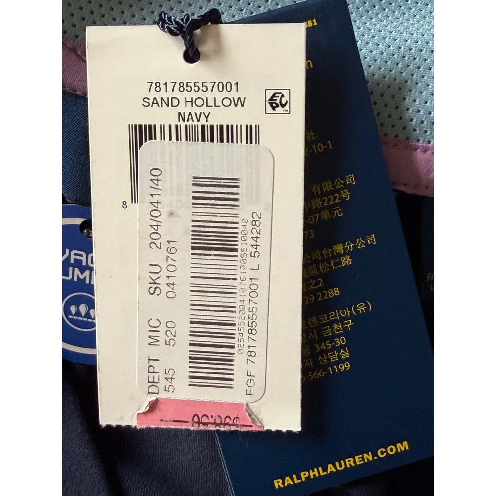 Polo Golf Ralph Lauren Quarter-Zip Pullover Mens Large Navy Blue Performance New - Picture 8 of 9